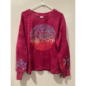 NWT Disney Parks Coco Rainbow Day of the Dead Skull n Music Pink sweatshirt M 1X